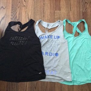 Small athletic tanks.